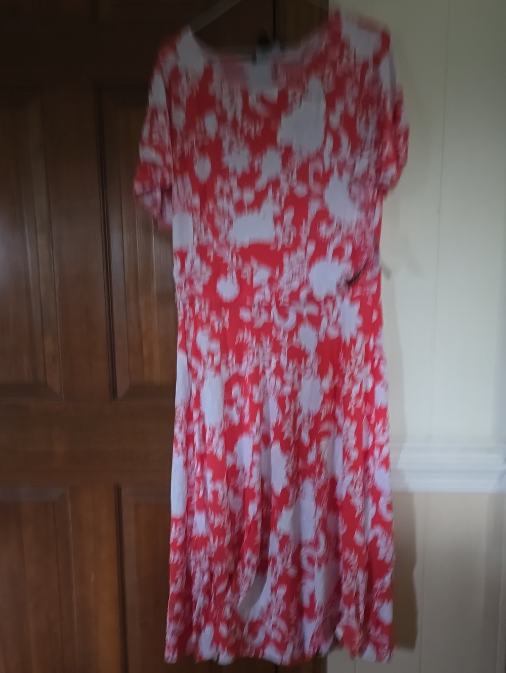 Perceptions Red and White Floral Maxi Dress